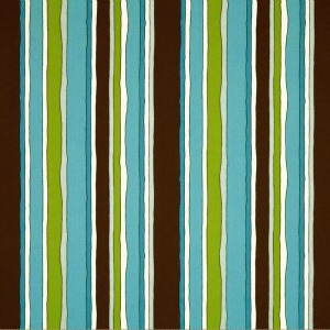 Stripes Aqua/Brown by Cranston