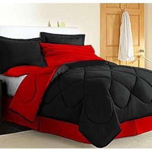 Bedspreads Black   on Black And Red Bedding