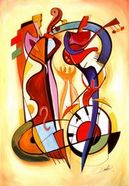 Abstract Art - Wild Party I by Alfred Gockel e-card