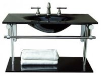 Black bathroom basin