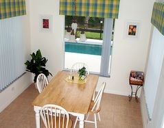 Spring colored breakfast nook