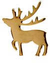 Gold reindeer decoration