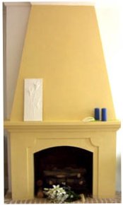 Gold feature chimney breast