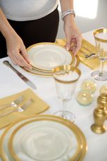 Gold place setting