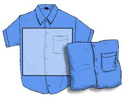 Blue shirt and pillow cover