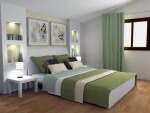 pale green bedroom