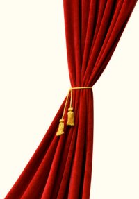 Red velvet curtain