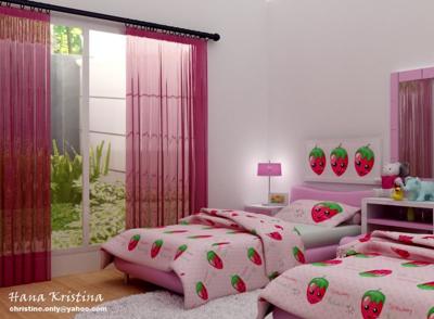 Strawberry Pink Bedroom