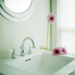 White bathroom basin