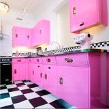 Funky pink kitchen