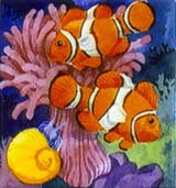 Clown fish ceramic tile