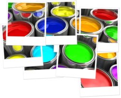 Hockney style paint pots