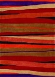 Orange stripey rug